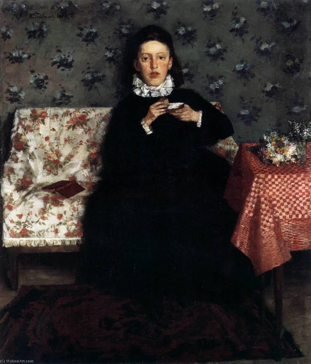 On The Sofa — Wilhelm Trübner