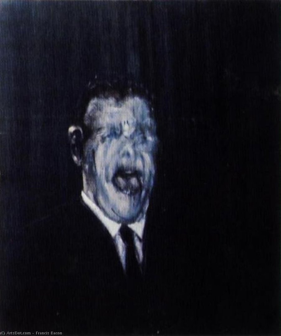 Three Studies Of The Human Head, 1953 (center Panel) — Francis Bacon