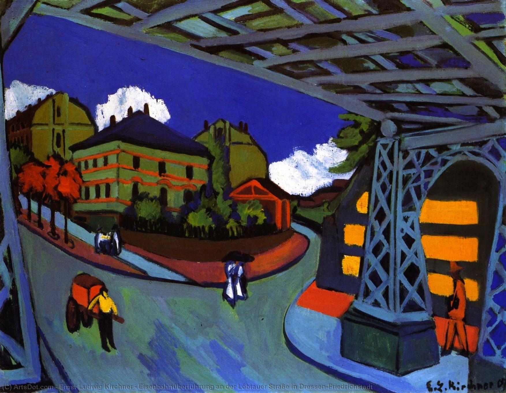 Eisenbahnüberführung An Der Löbtauer Straße In Dresden-friedrichstadt — Ernst Ludwig Kirchner