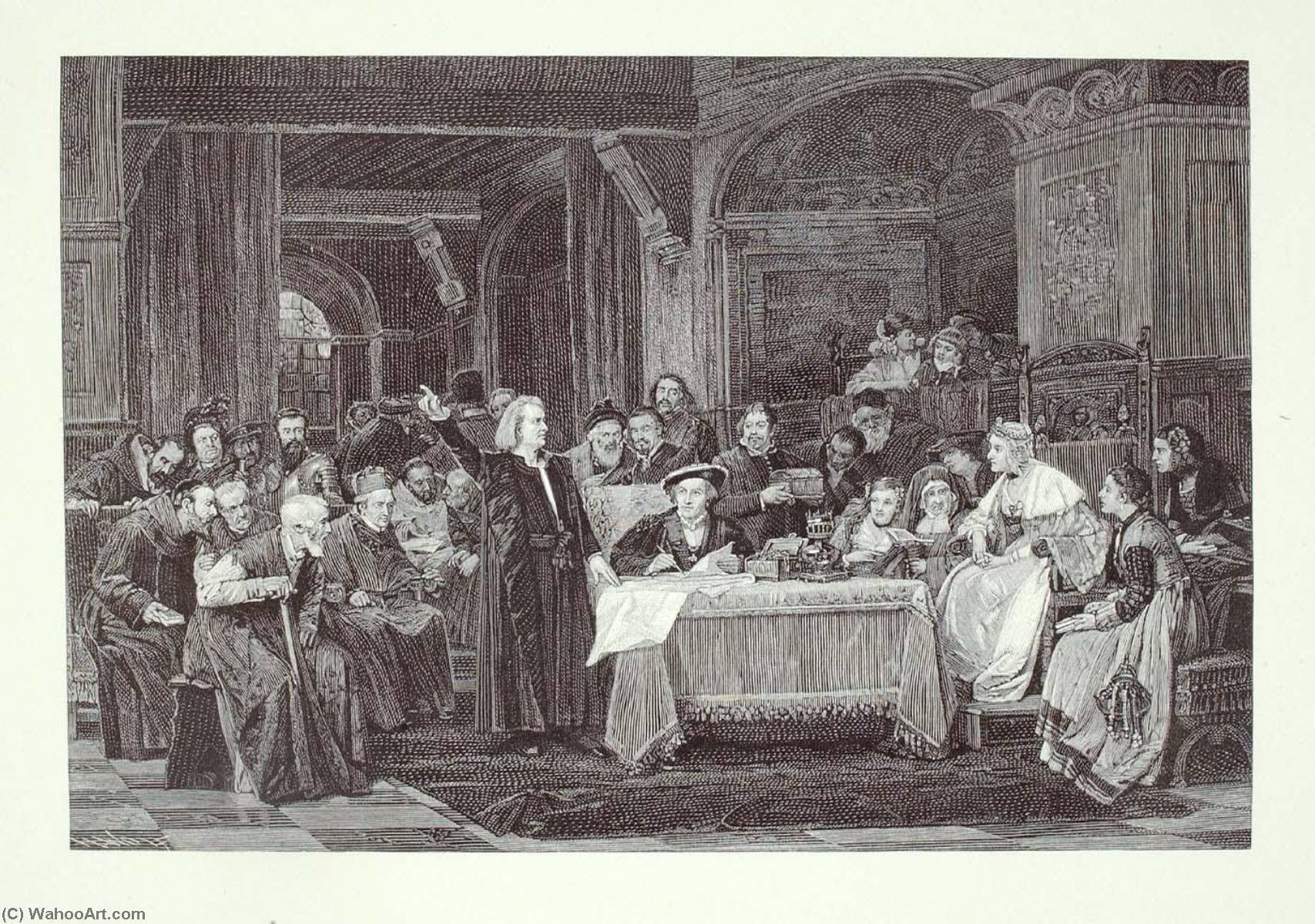 Columbus At Isabella's Court — Henry Wolf