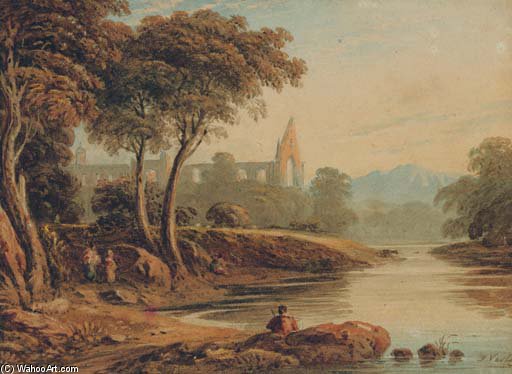Bolton Abbey, Yorkshire — John Varley I (the Older)