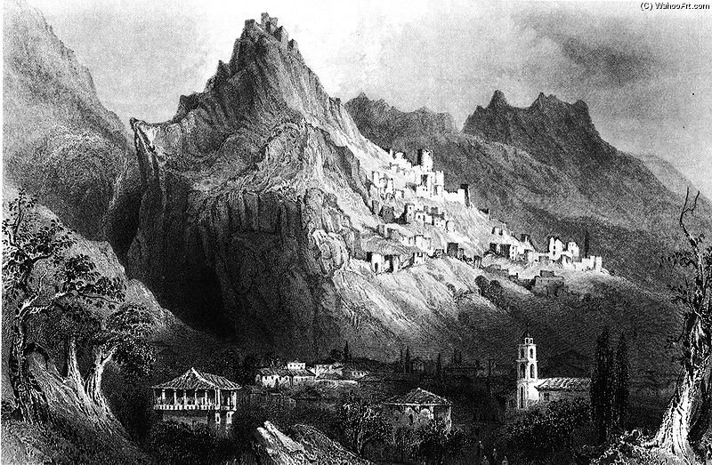 Mystras Near Sparta — William Henry Bartlett