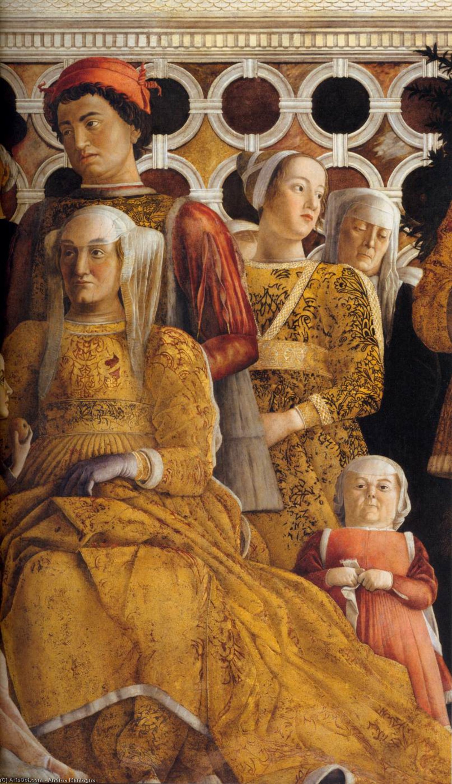 The Court Of Gonzaga (detail) — Andrea Mantegna