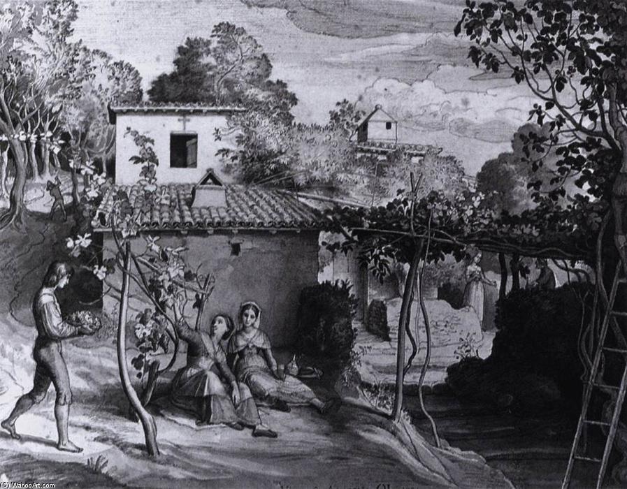 The View Of The Archpriest In Olevano — Julius Schnorr Von Carolsfeld