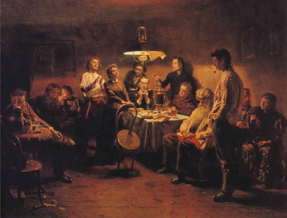 Evening Company — Vladimir Yegorovich Makovsky
