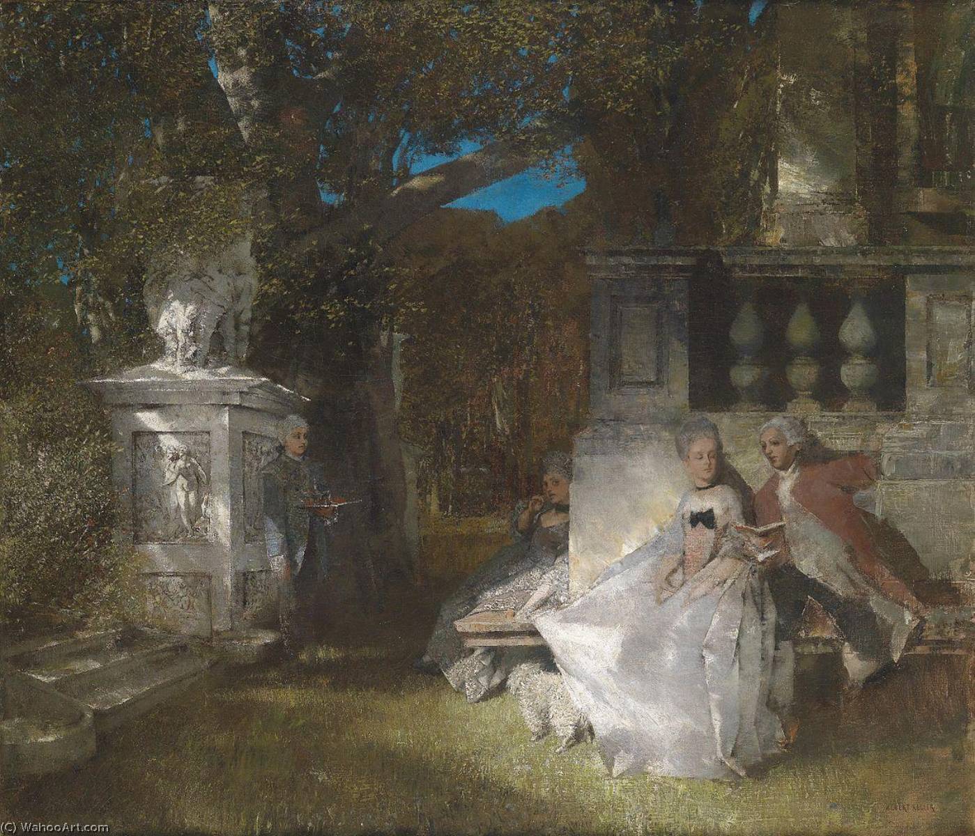 Gallant Scene In The Park — Albert Von Keller