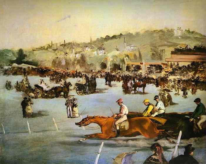 Racecourse In The Bois De Boulogne — Édouard Manet