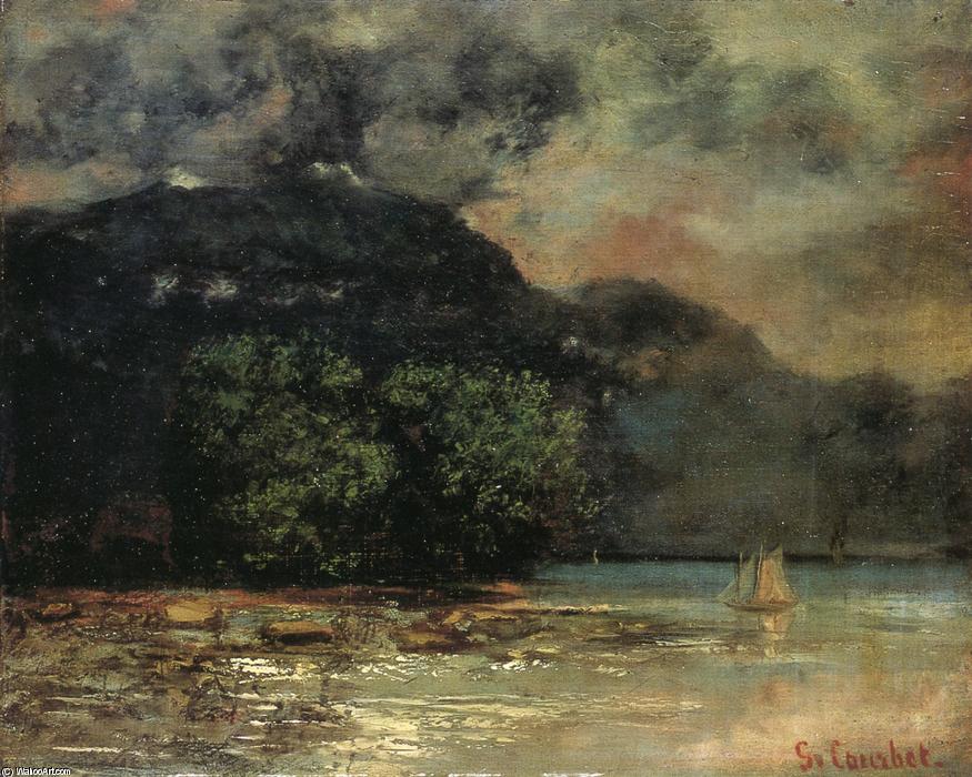 Lake Geneve Before The Storm — Gustave Courbet