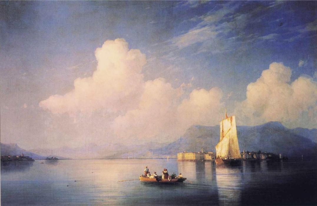 Lake Maggiore In The Evening — Ivan Konstantinovich Aivazovsky
