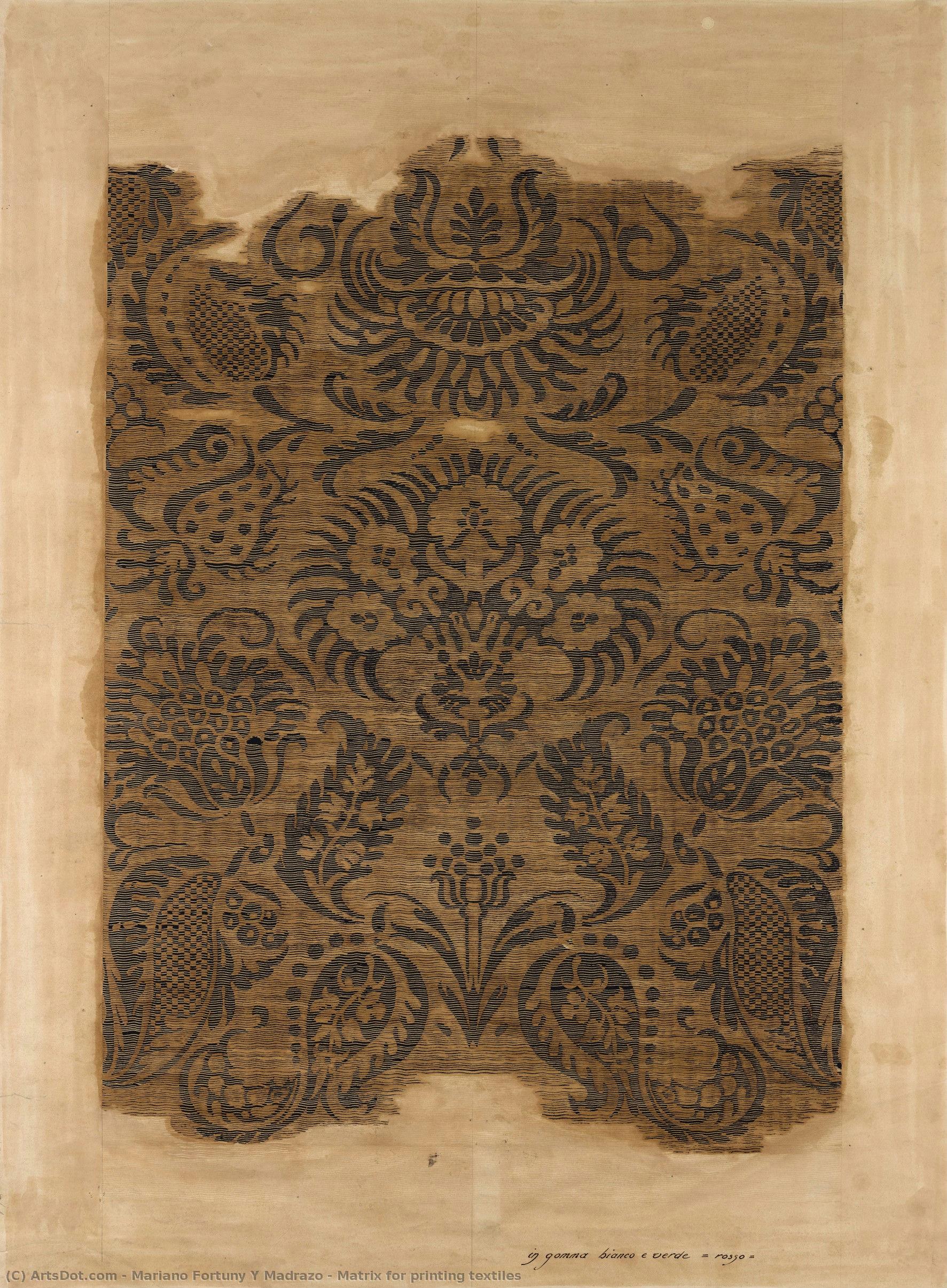 Matrix For Printing Textiles — Mariano Fortuny Y Madrazo