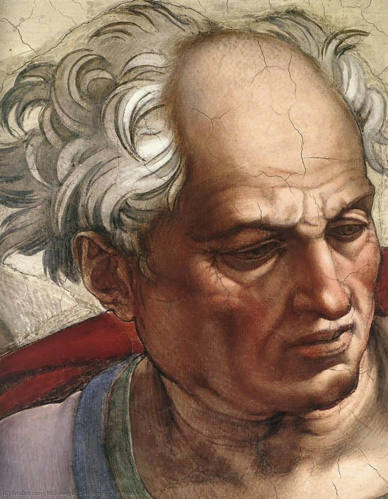 Joel (detail) — Michelangelo Buonarroti