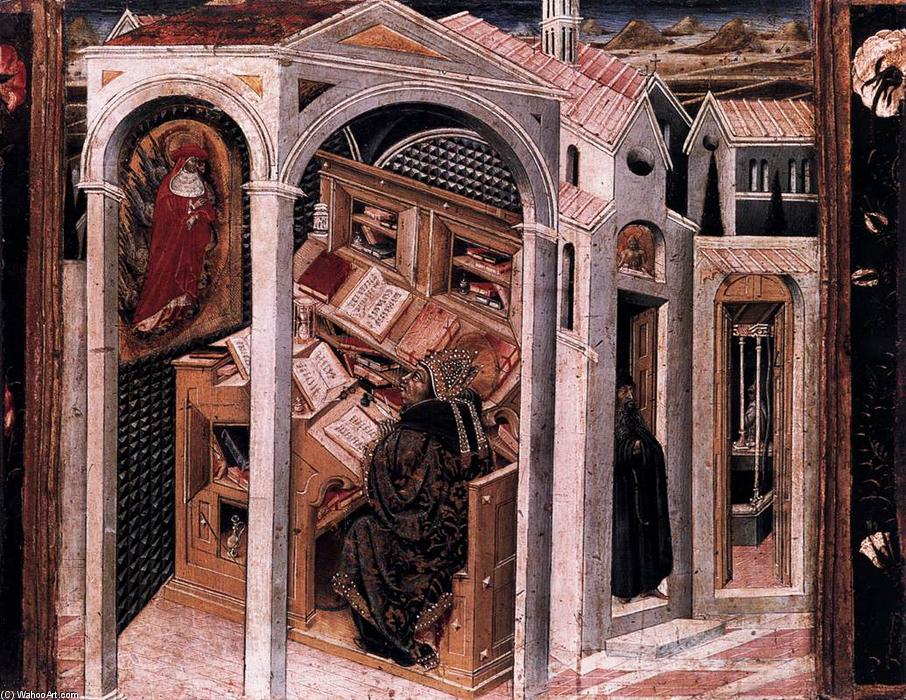 St Jerome Appearing To St Augustine — Giovanni Di Paolo