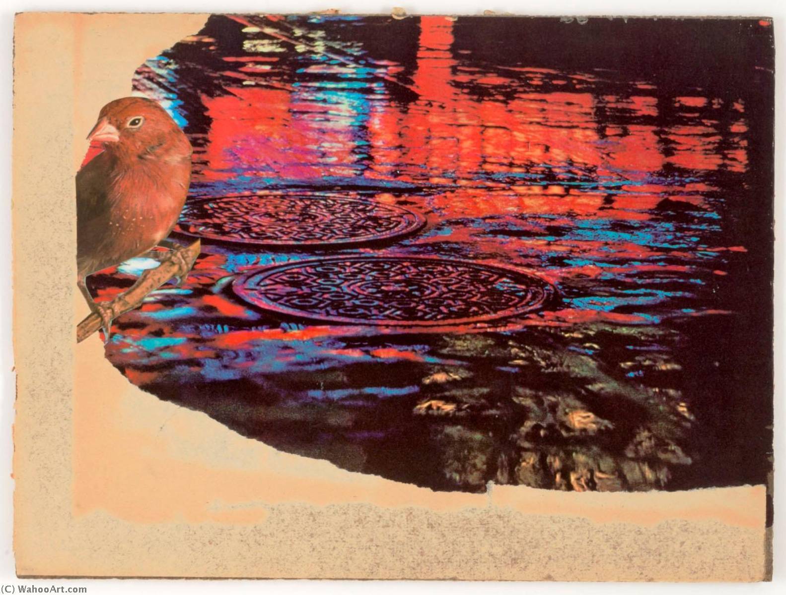 Untitled (rainy Street With Sewer Covers) — Joseph Cornell