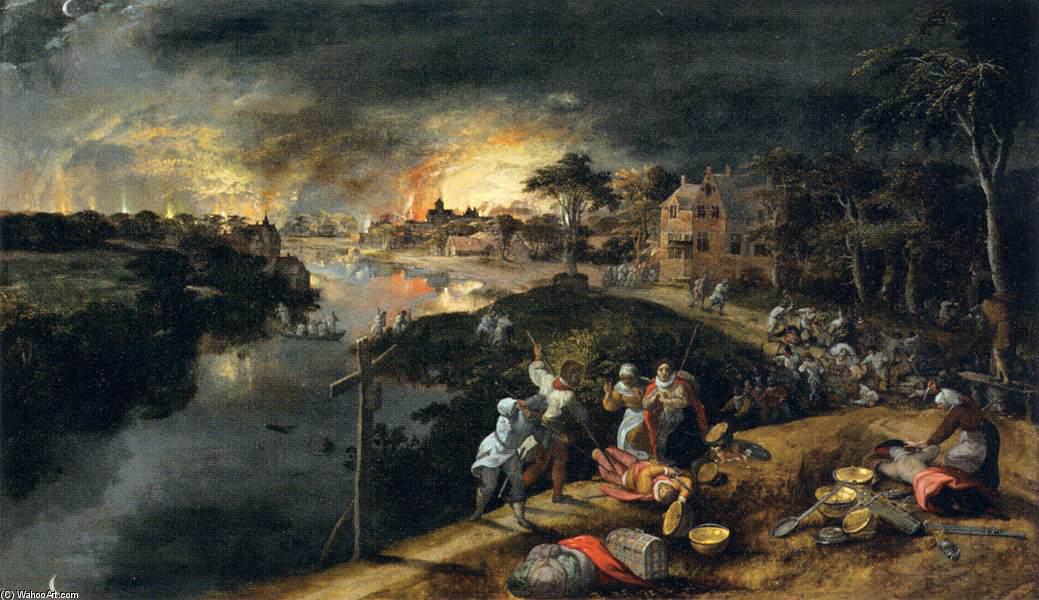 Scene Of War And Fire — Gillis Mostaert