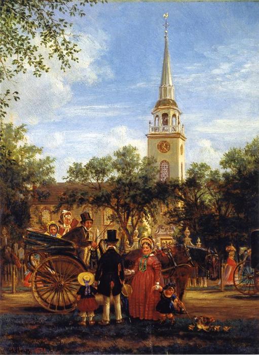A Chat After Meeting — Edward Lamson Henry