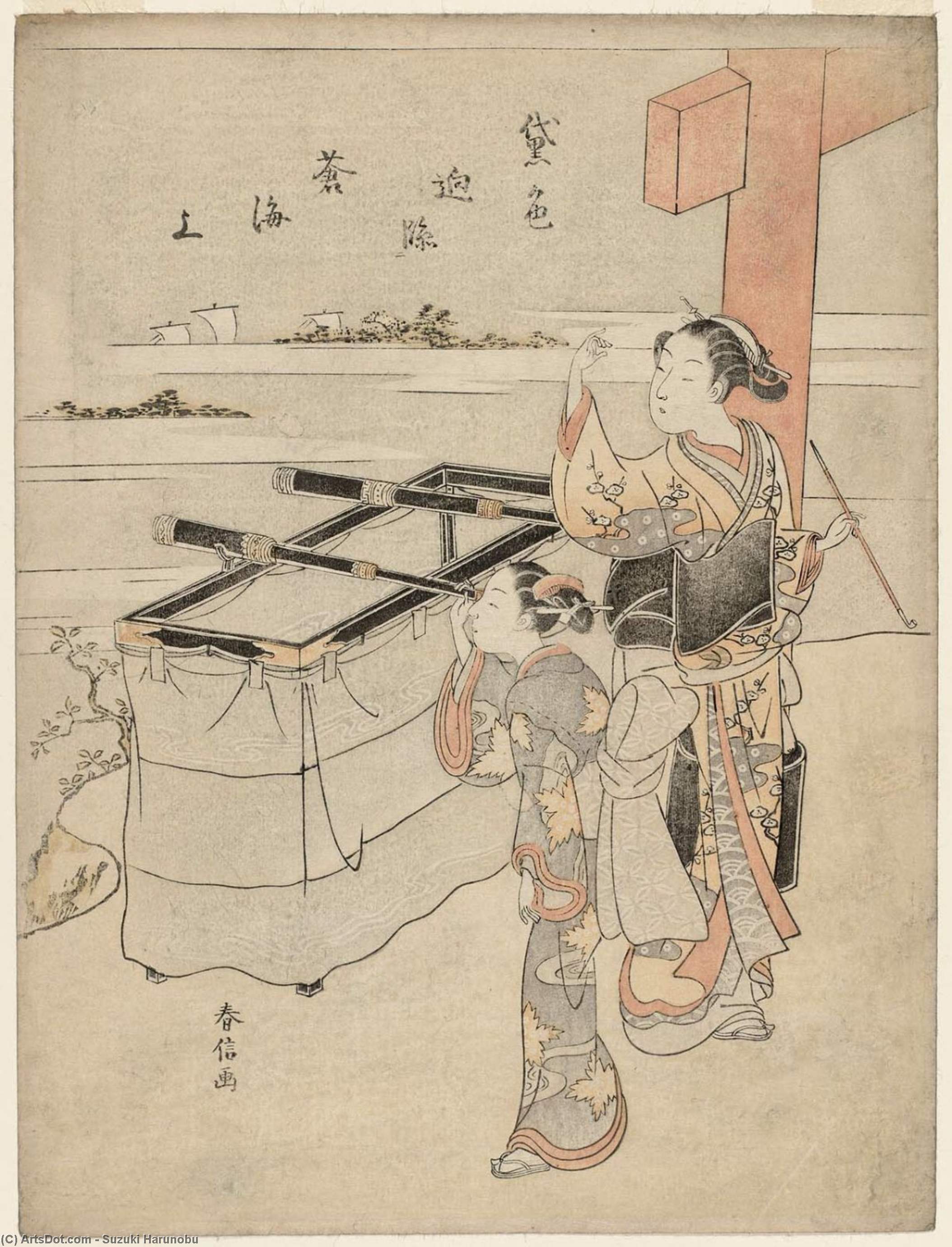Women Looking Through Telescopes — Suzuki Harunobu