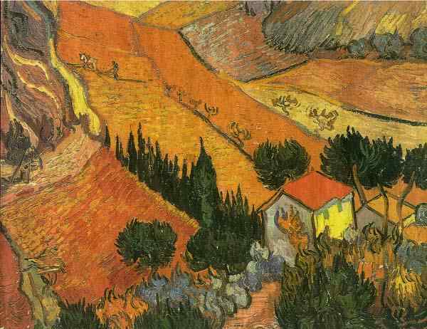 Valley With Ploughman Seen From Above — Vincent Willem Van Gogh
