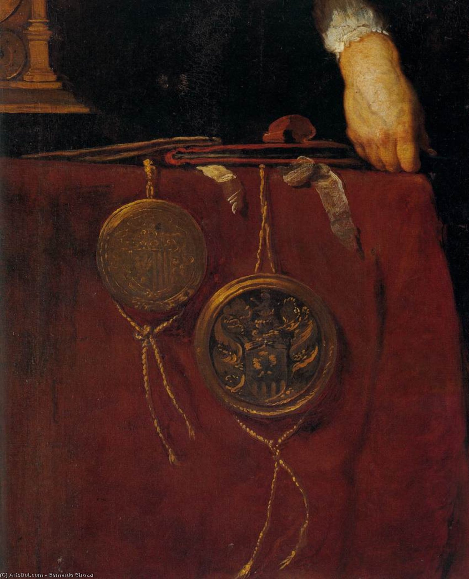 Portrait Of A Knight (detail) — Bernardo Strozzi