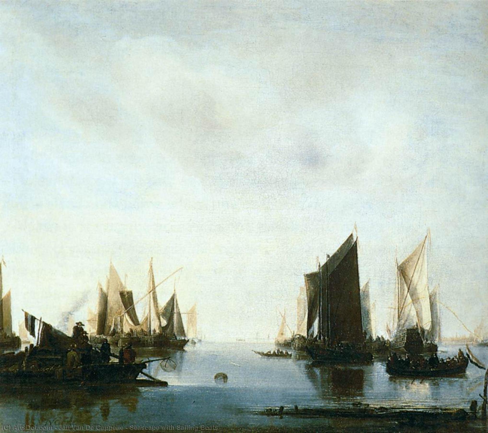 Seascape With Sailing Boats — Jan Van De Cappelle