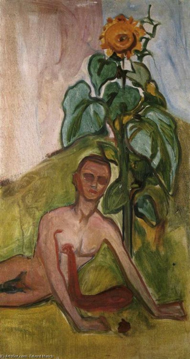 The Flower Of Pain, Sunflower Motif — Edvard Munch