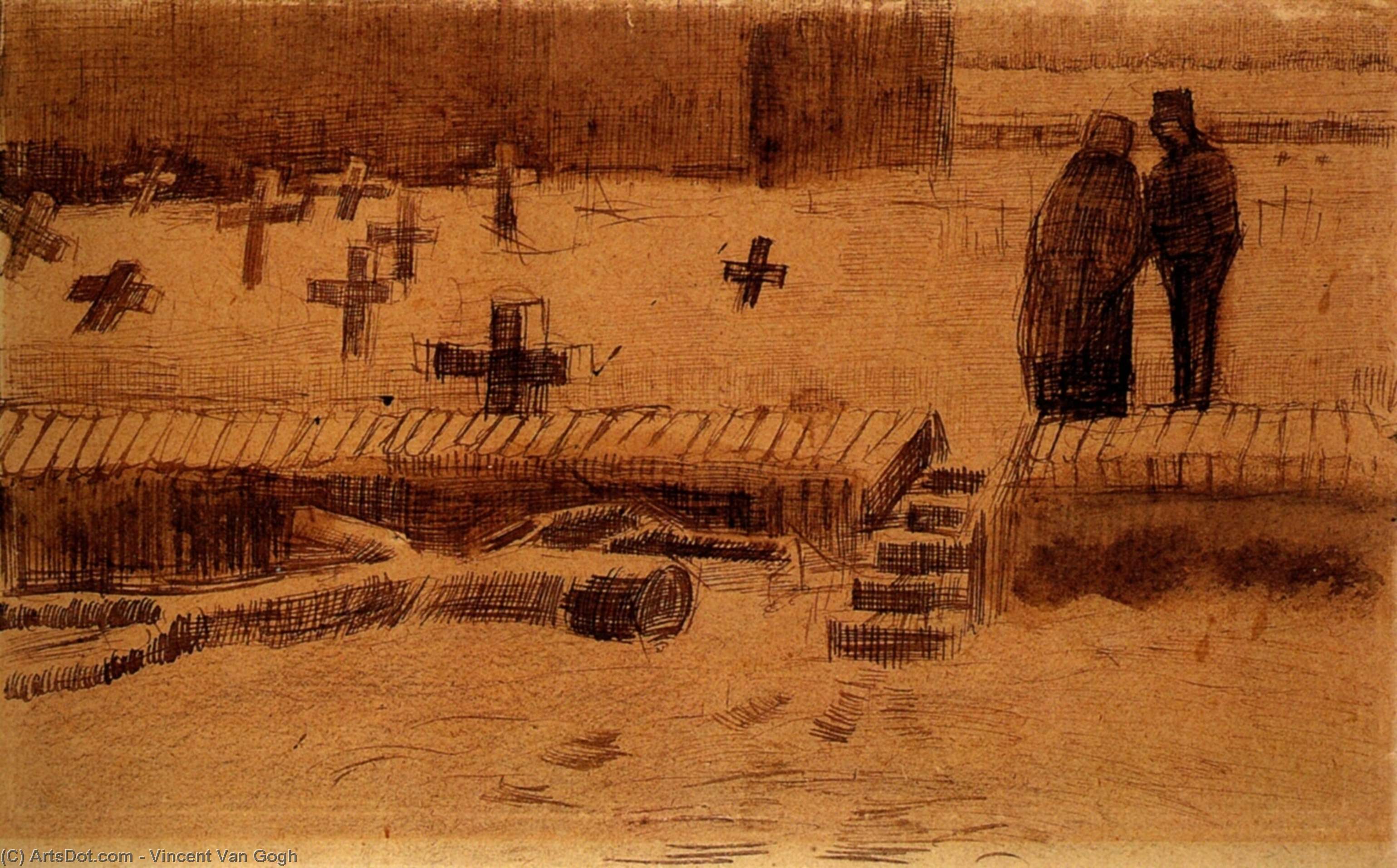 Churchyard In Winter — Vincent Willem Van Gogh