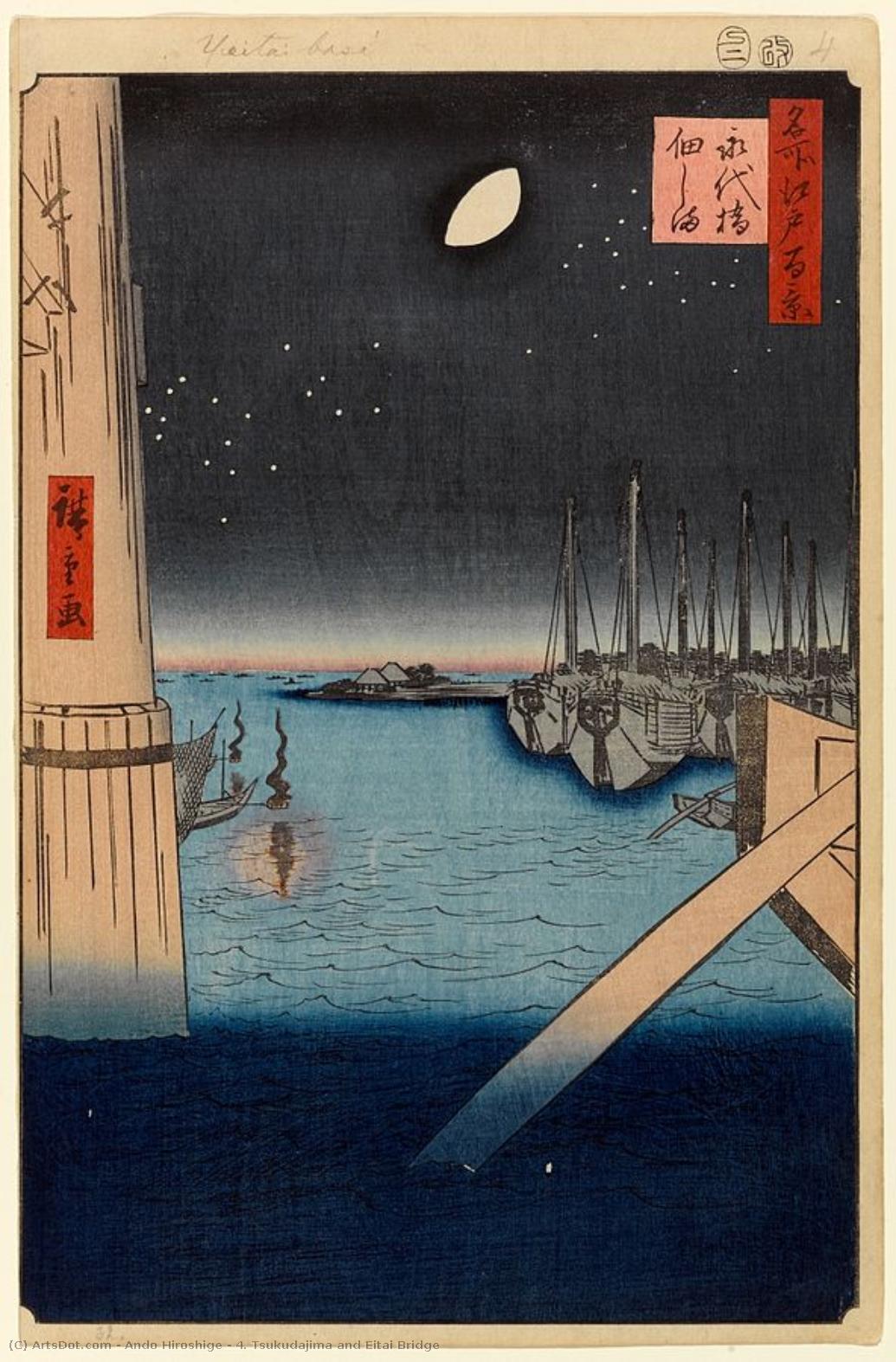 4. Tsukudajima And Eitai Bridge — Ando Hiroshige