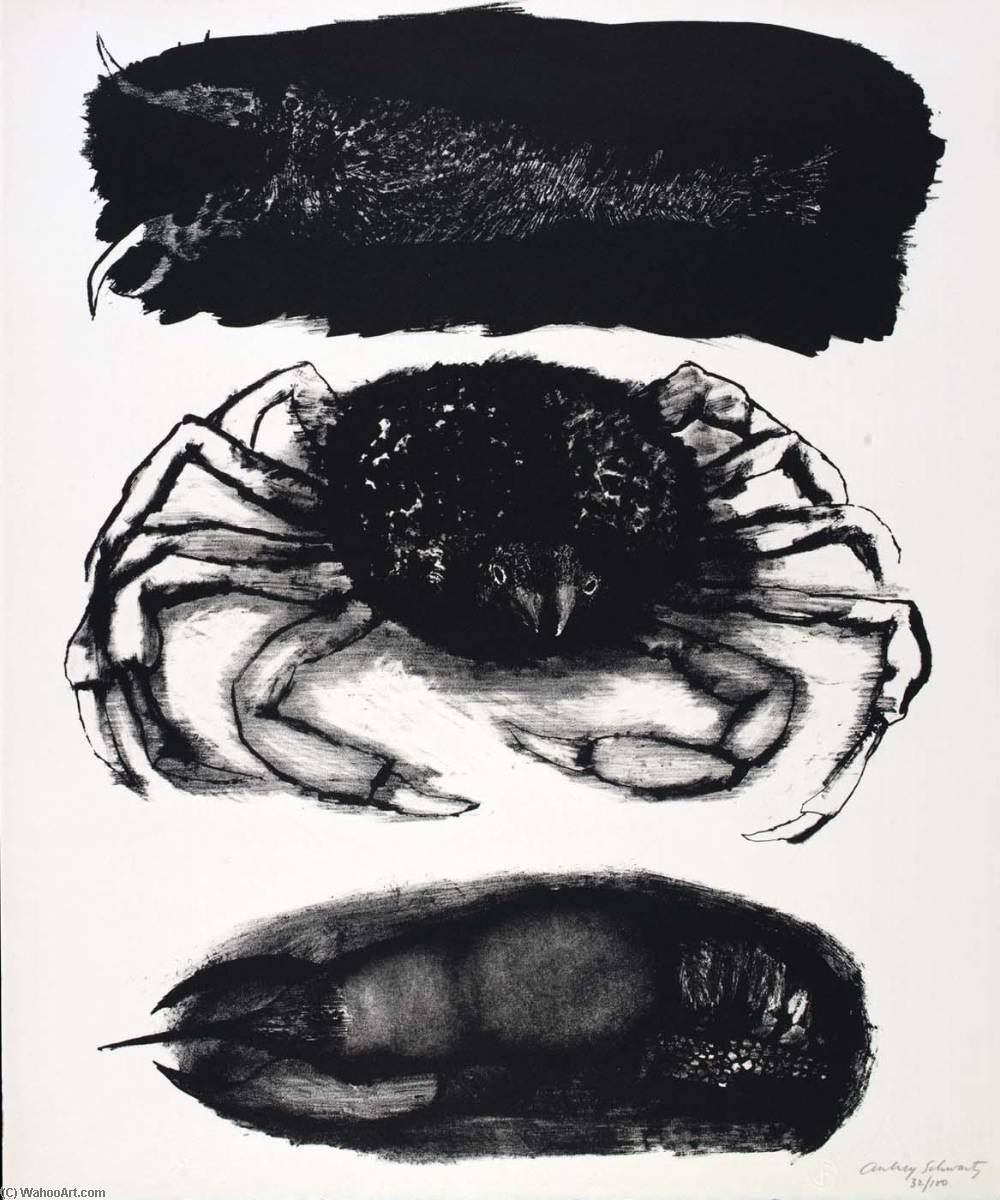 (a Bestiary, Portfolio) Crab And Crayfish — Aubrey Schwartz