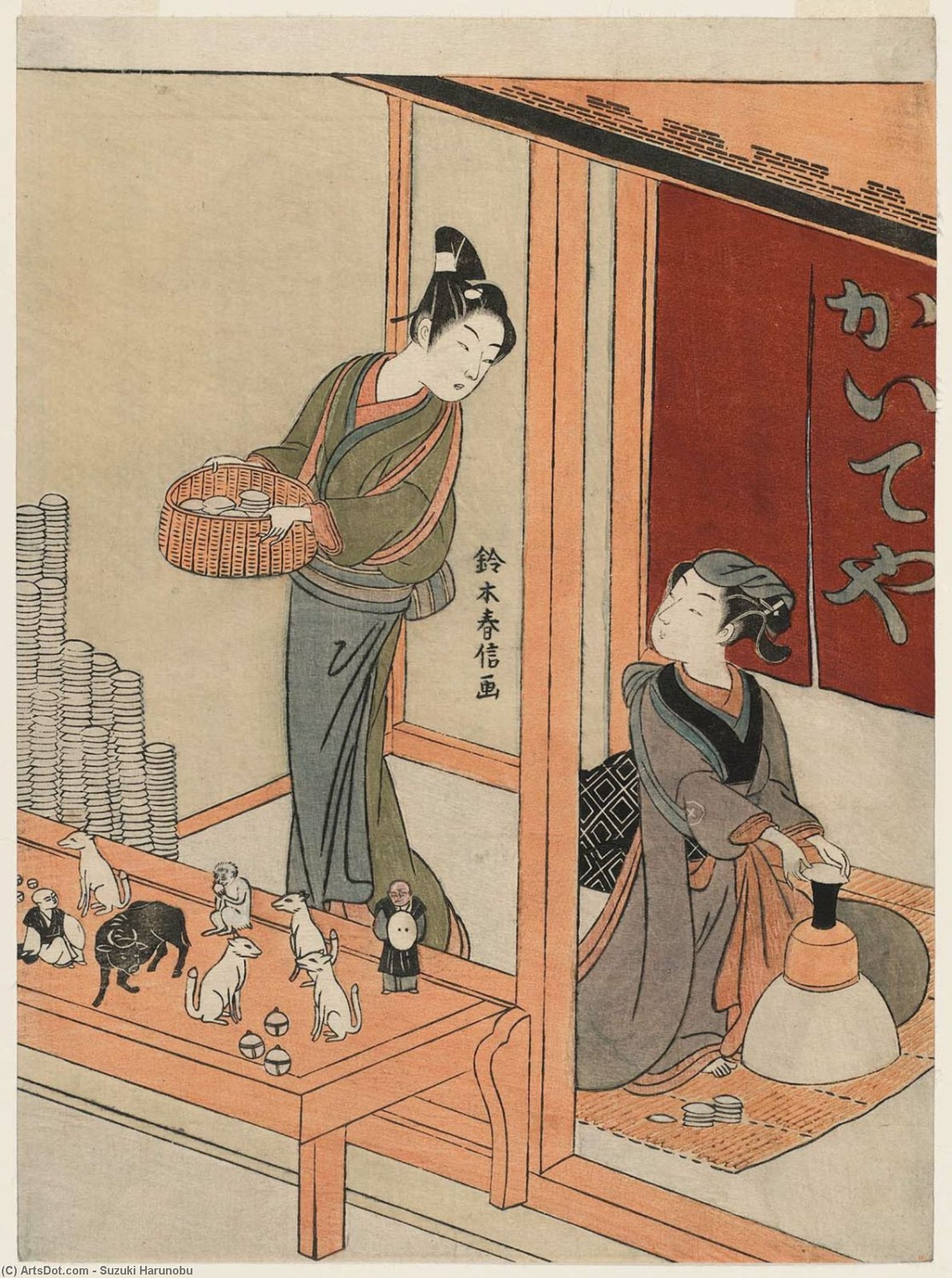 The Kaideya Earthenware Shop — Suzuki Harunobu