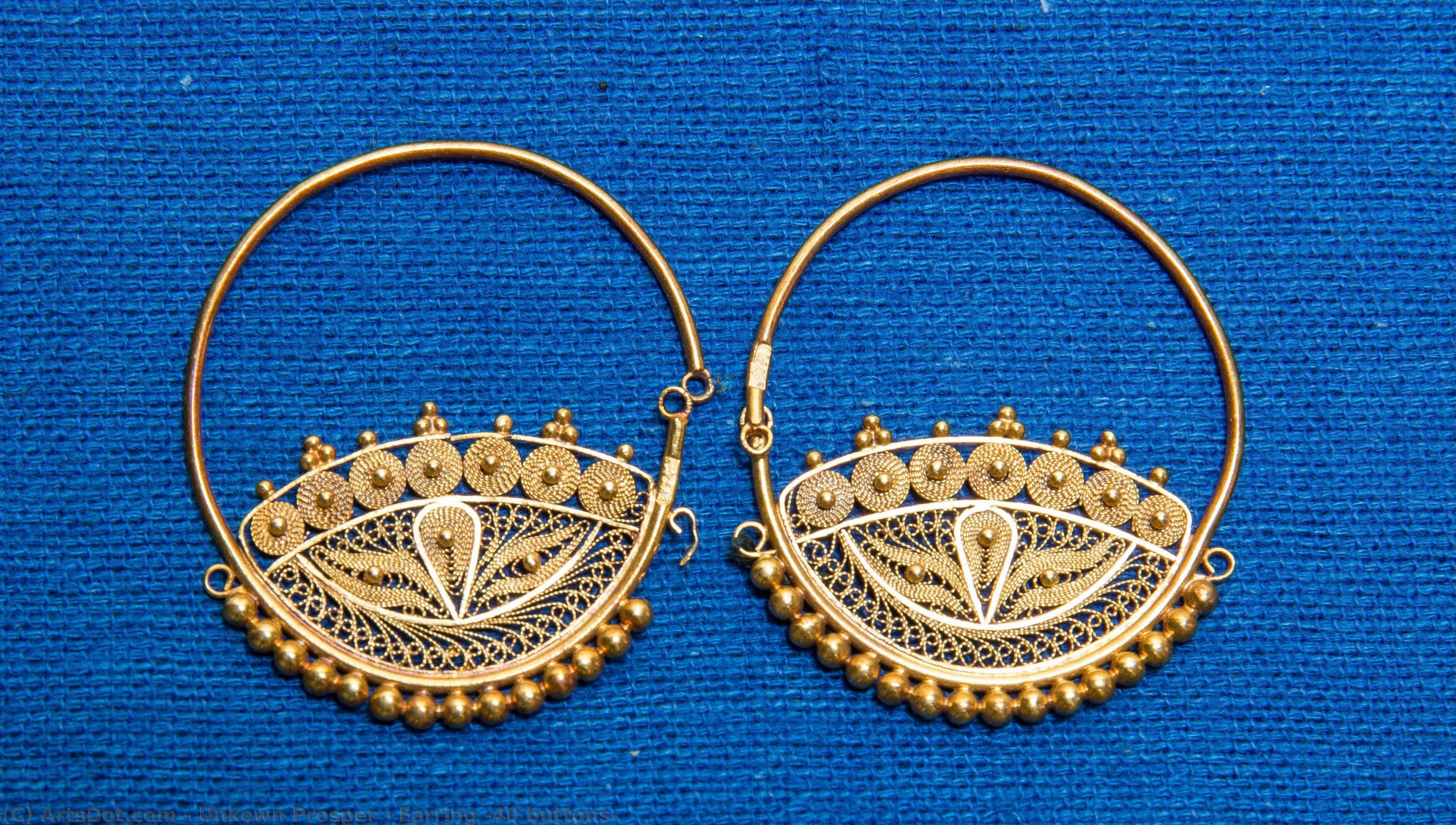 Earring “40 Buttons” — Unkown Prosper