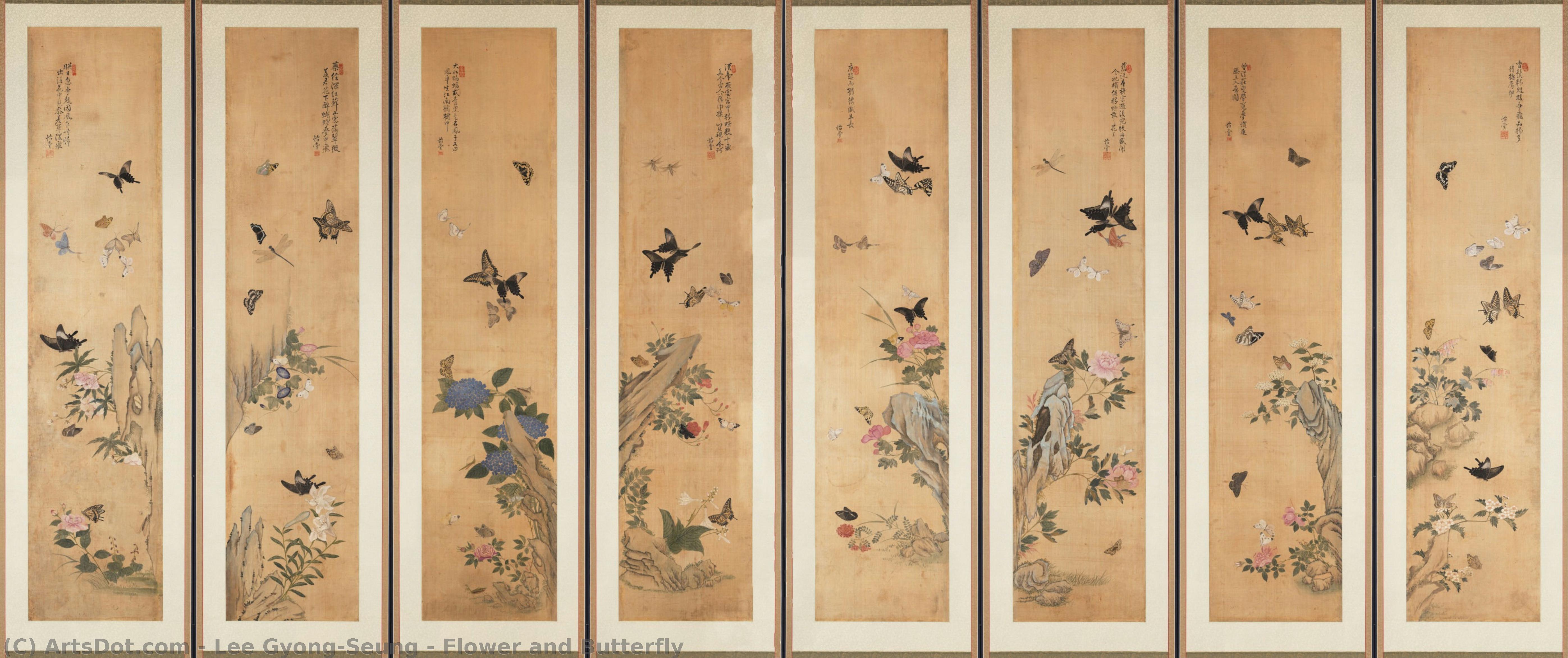 Flower And Butterfly — Lee Gyong-seung