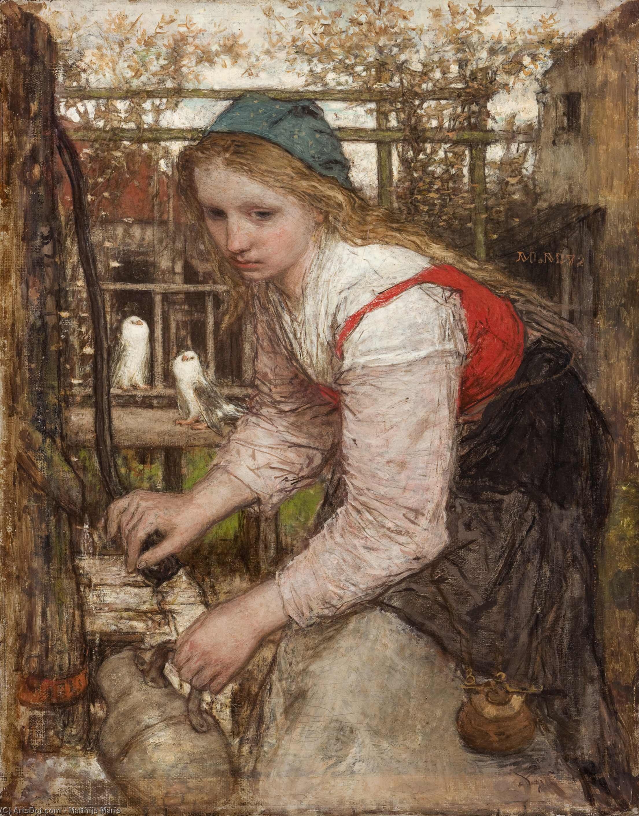 Girl At The Pump — Matthijs Maris