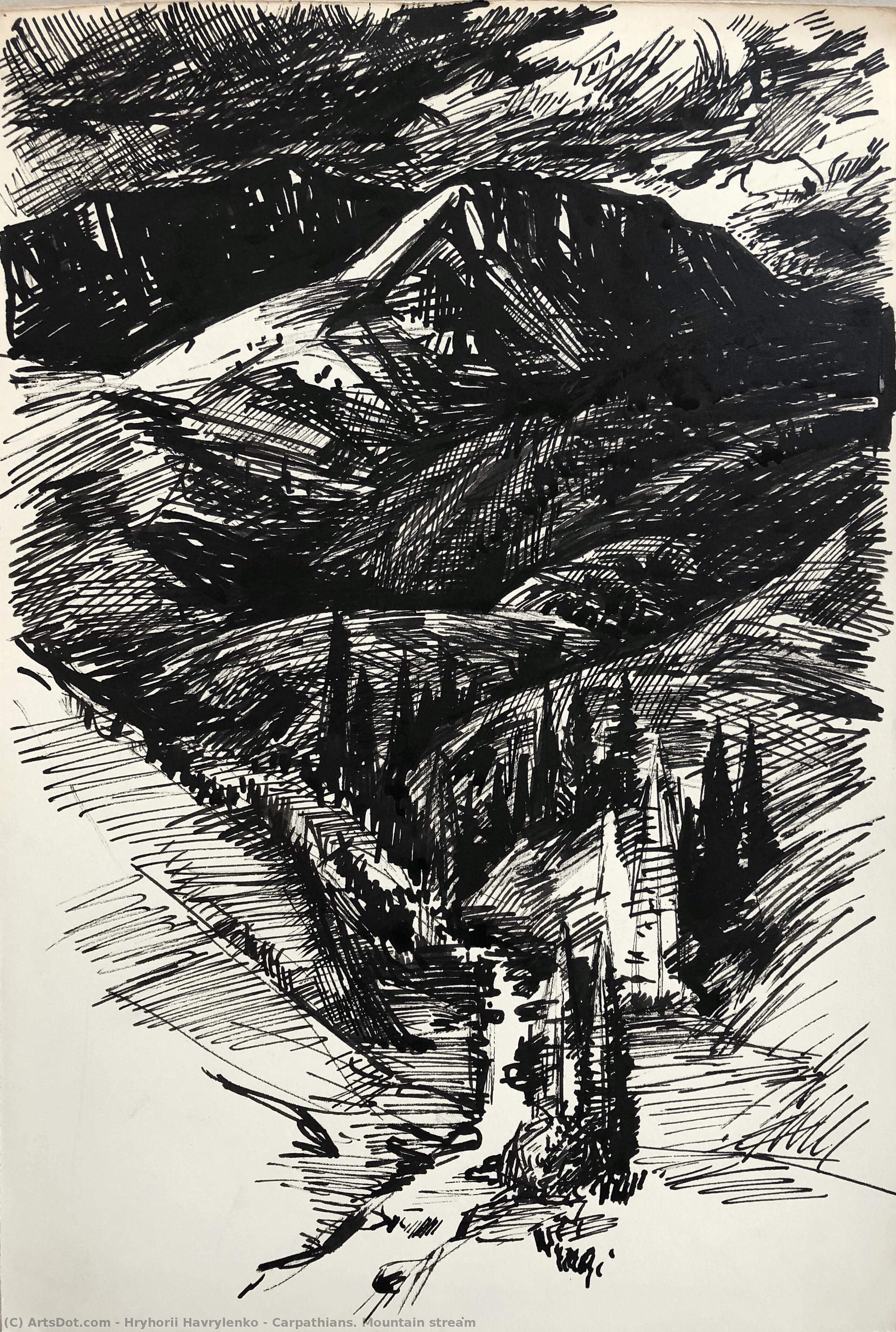 Carpathians. Mountain Stream — Hryhorii Havrylenko