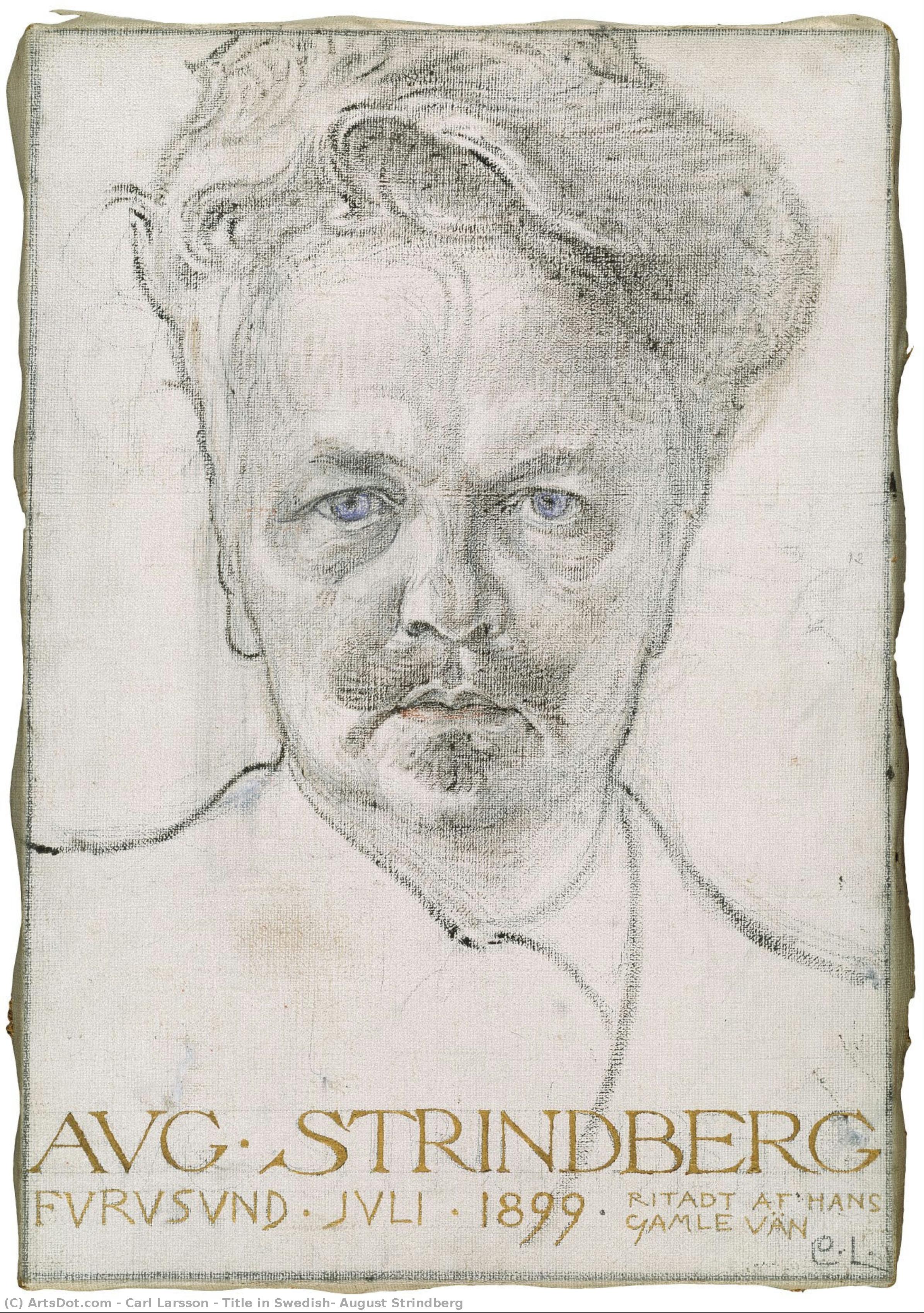 Title In Swedish: August Strindberg — Carl Larsson