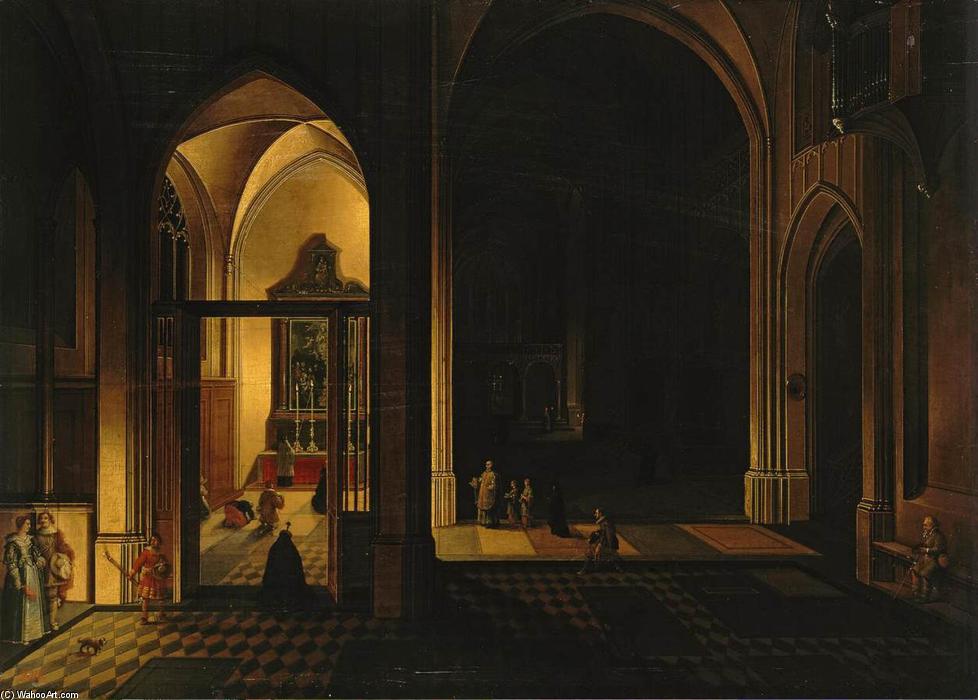 Interior Of A Gothic Church — Pieter The Elder Neeffs