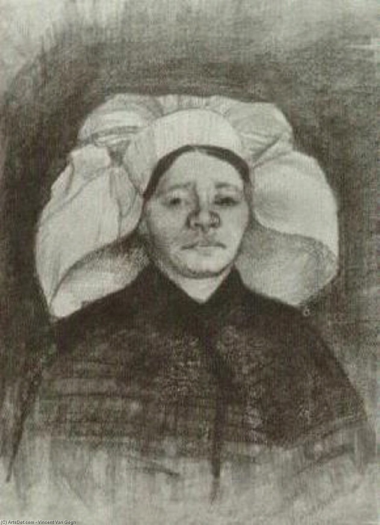 Peasant Woman, Head — Vincent Willem Van Gogh