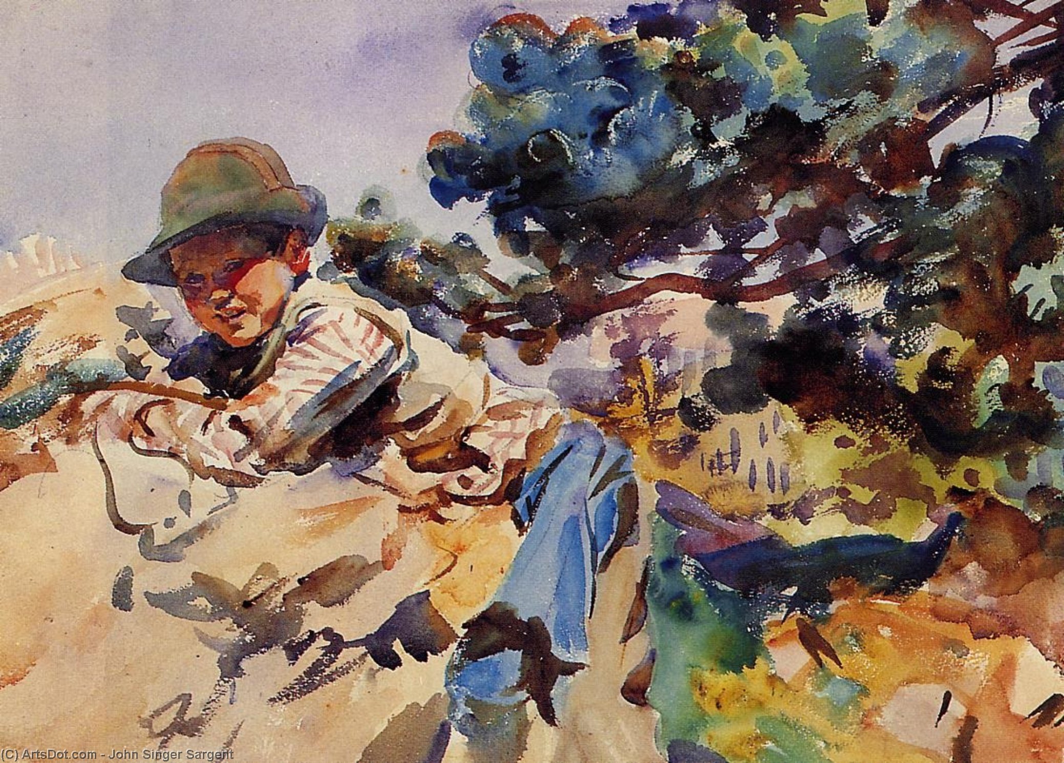 Boy On A Rock — John Singer Sargent