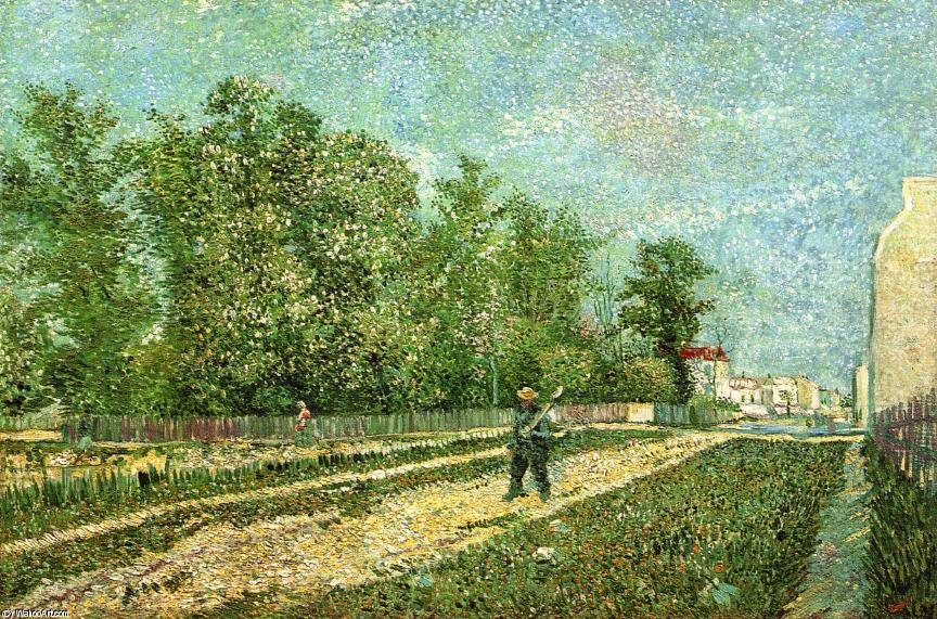 Mann Mit Schaufel In Einem Vorort Von Paris — Vincent Willem Van Gogh