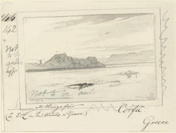 View Of The Citadel, Corfu — Edward Lear