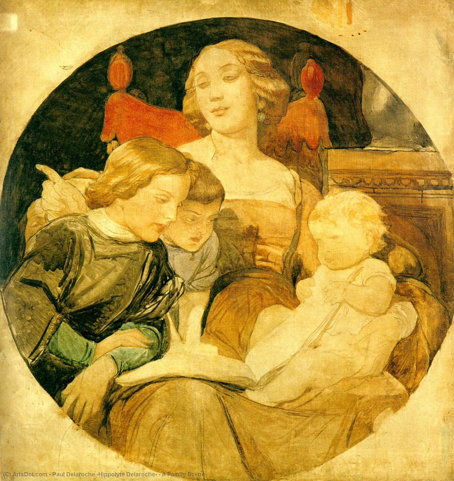 A Family Scene — Hippolyte-paul Delaroche