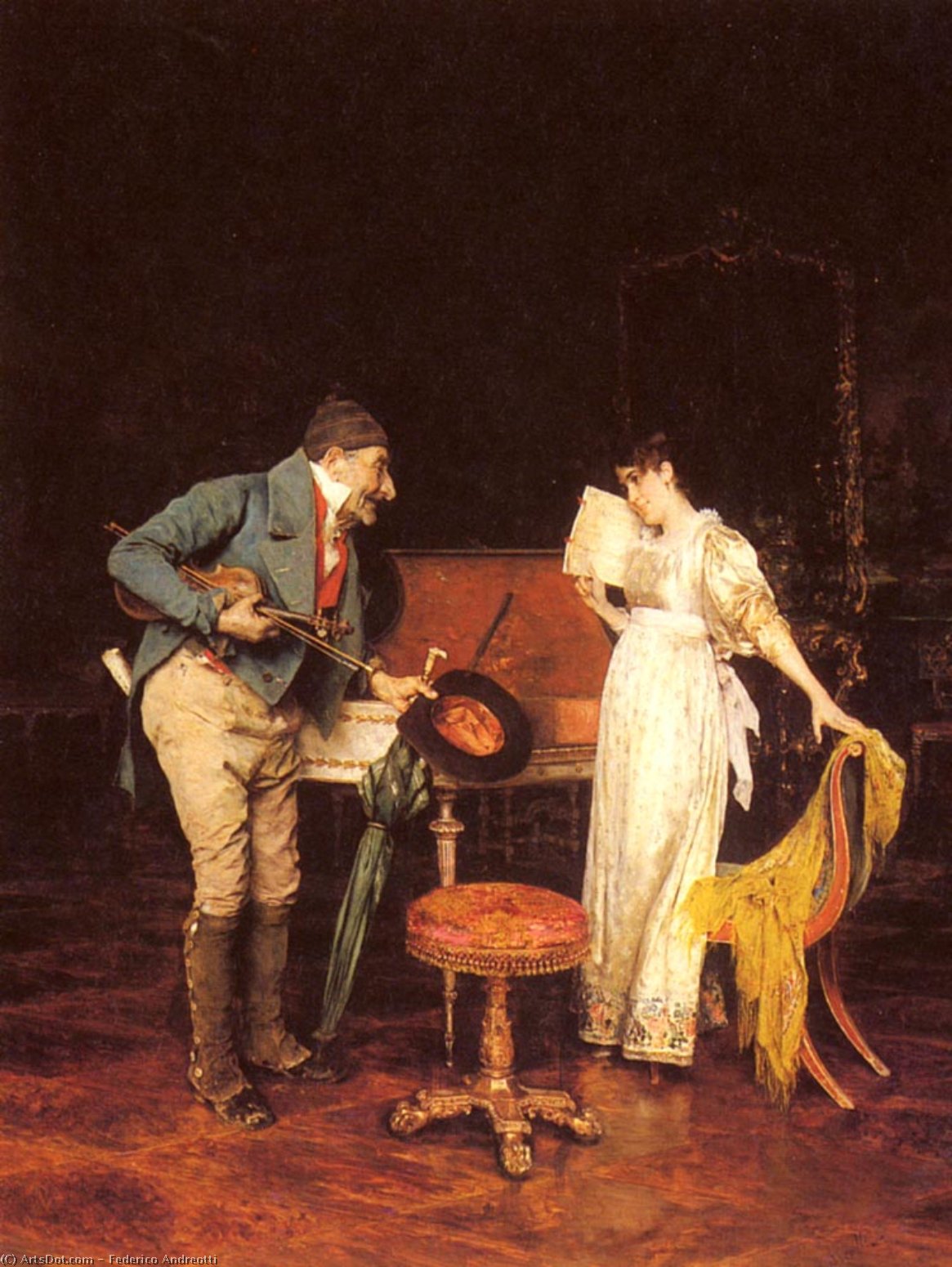 The Music Lesson ( 2 ) — Federigo Andreotti