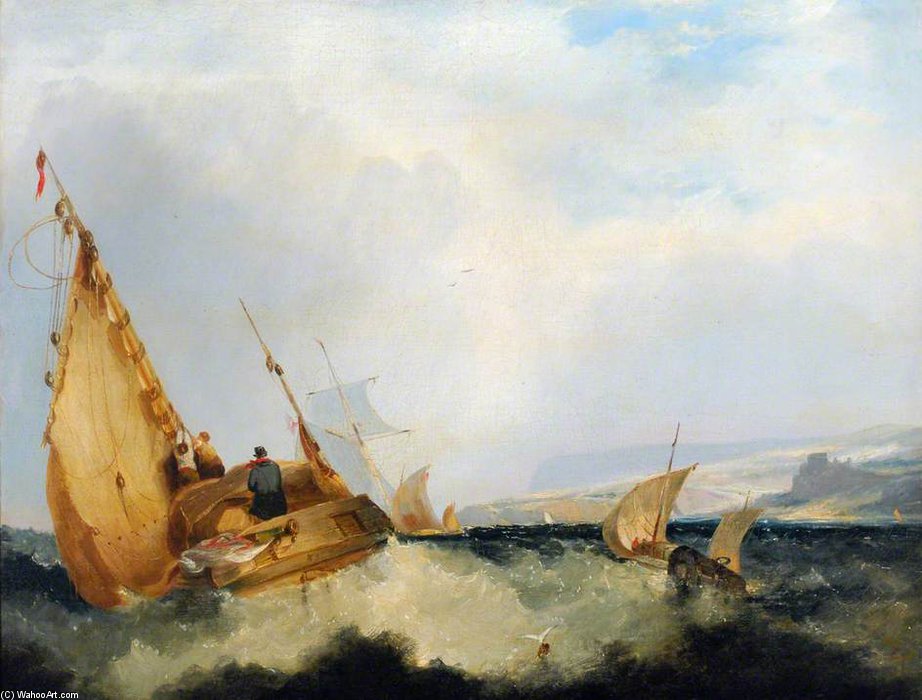 Shipping Off The Isle Of Wight — John Sell Cotman
