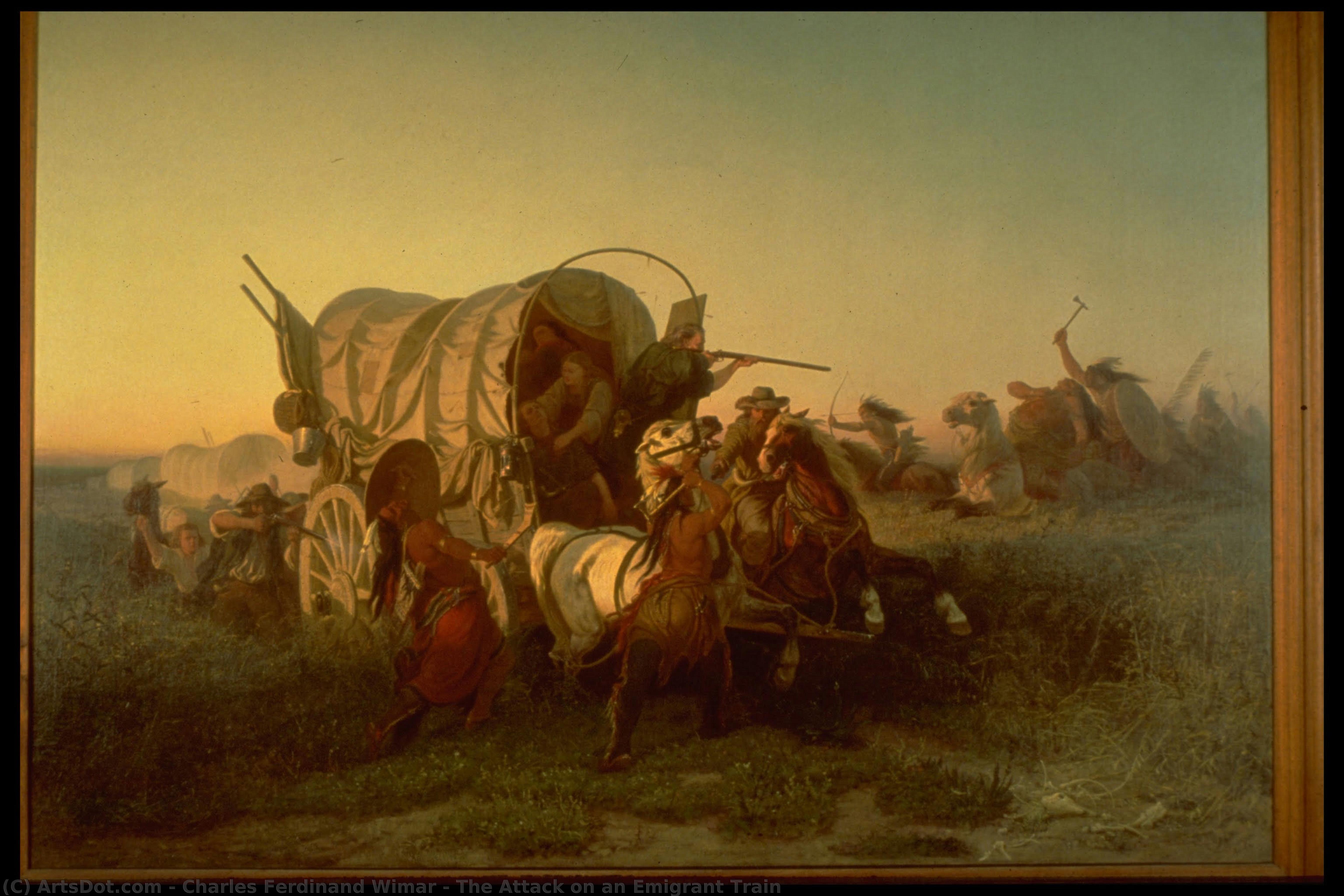 The Attack On An Emigrant Train — Charles Ferdinand Wimar