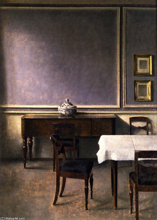 Interior With Punchbowl — Vilhelm (hammershøi)hammershoi