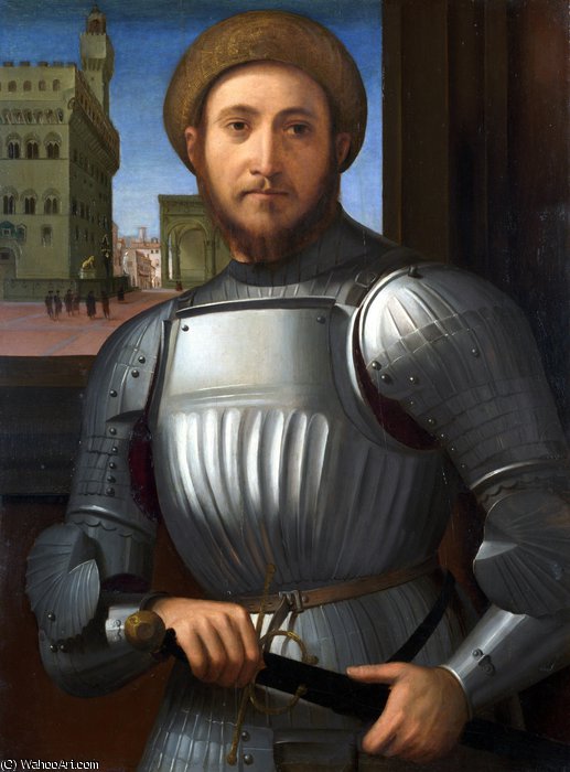 Portrait Of A Man In Armour — Francesco Granacci