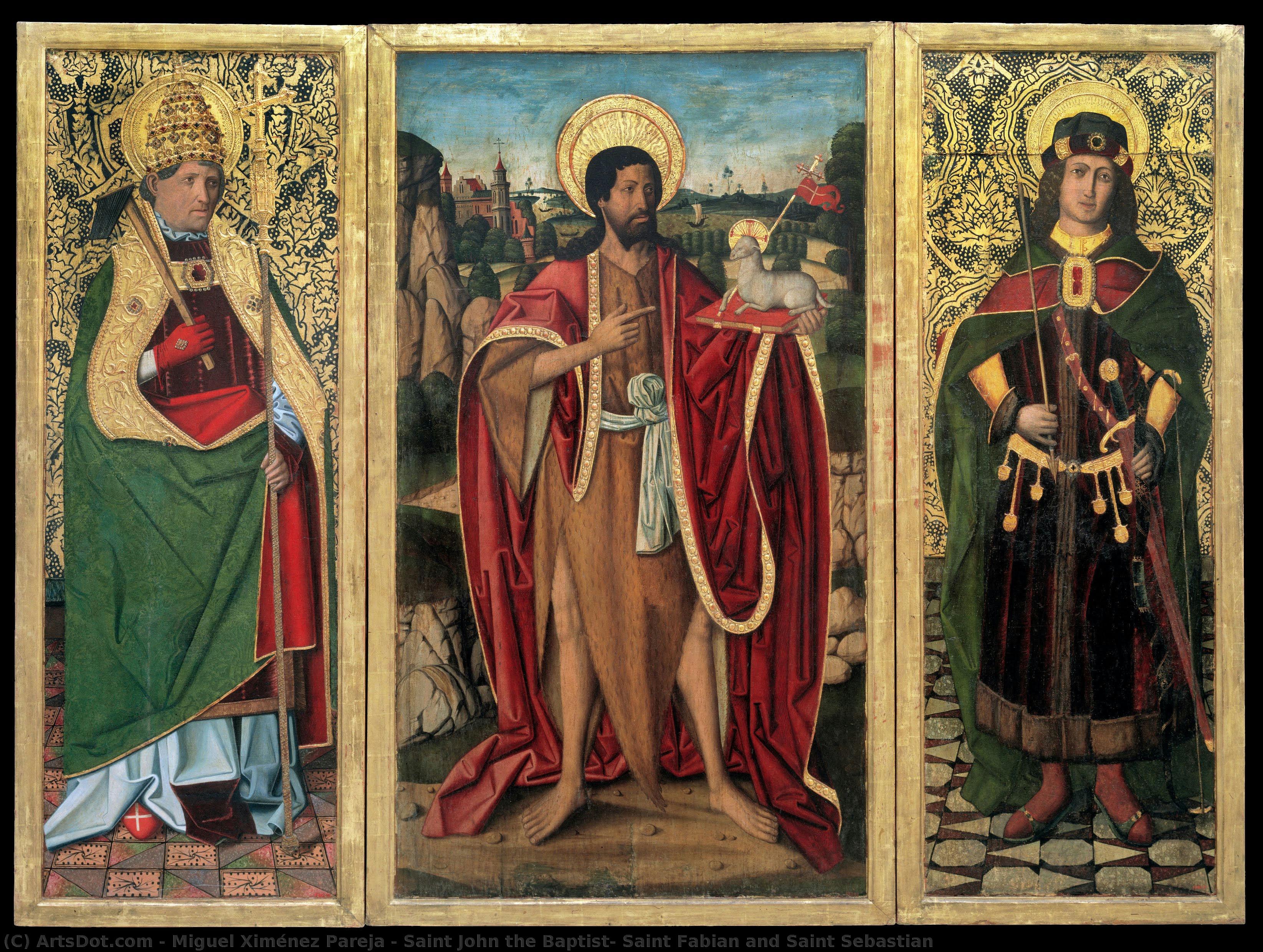 Saint John The Baptist, Saint Fabian And Saint Sebastian — Miguel Ximénez Pareja