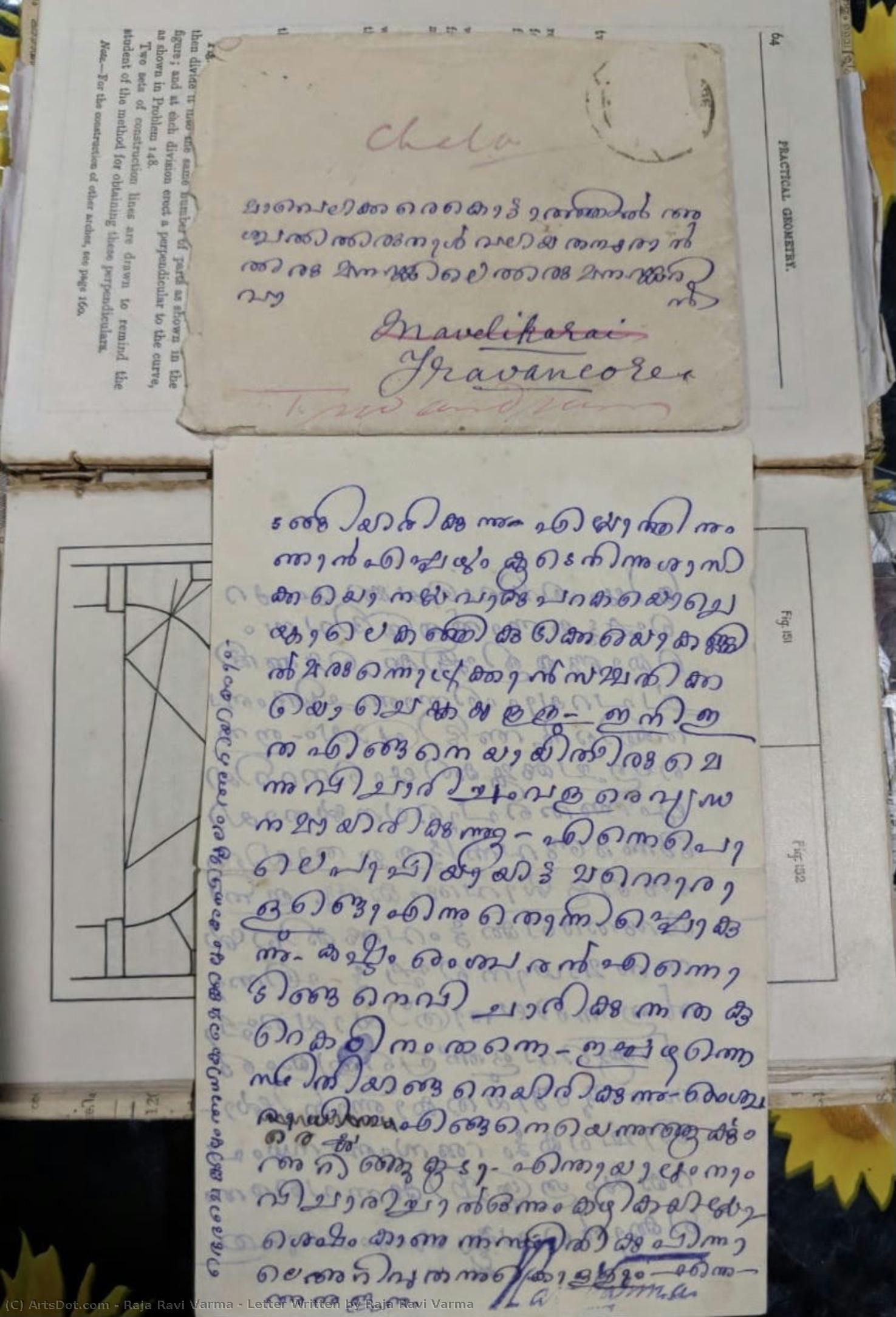 Letter Written By Raja Ravi Varma — Raja Ravi Varma