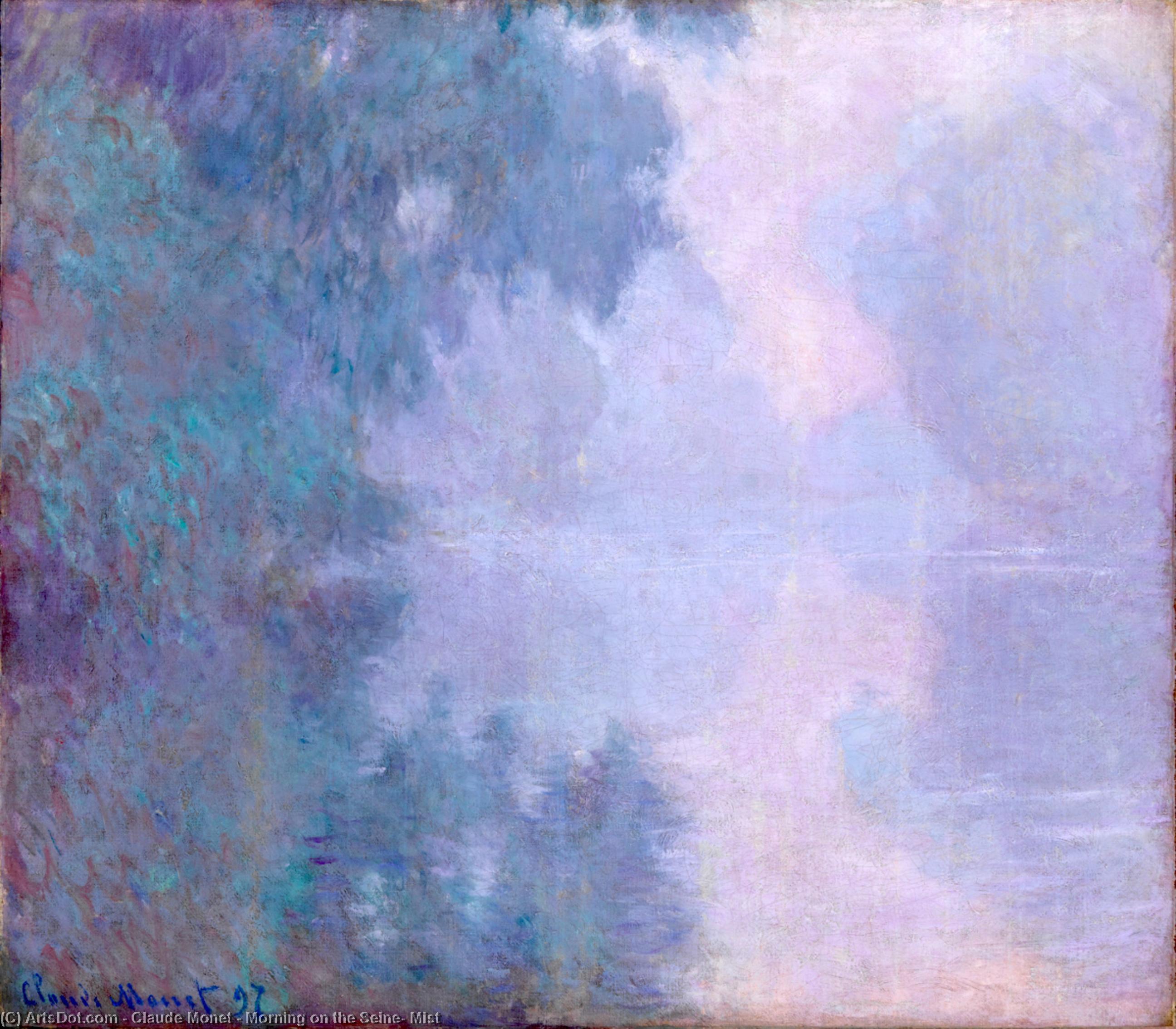 Morning On The Seine, Mist — Claude Monet