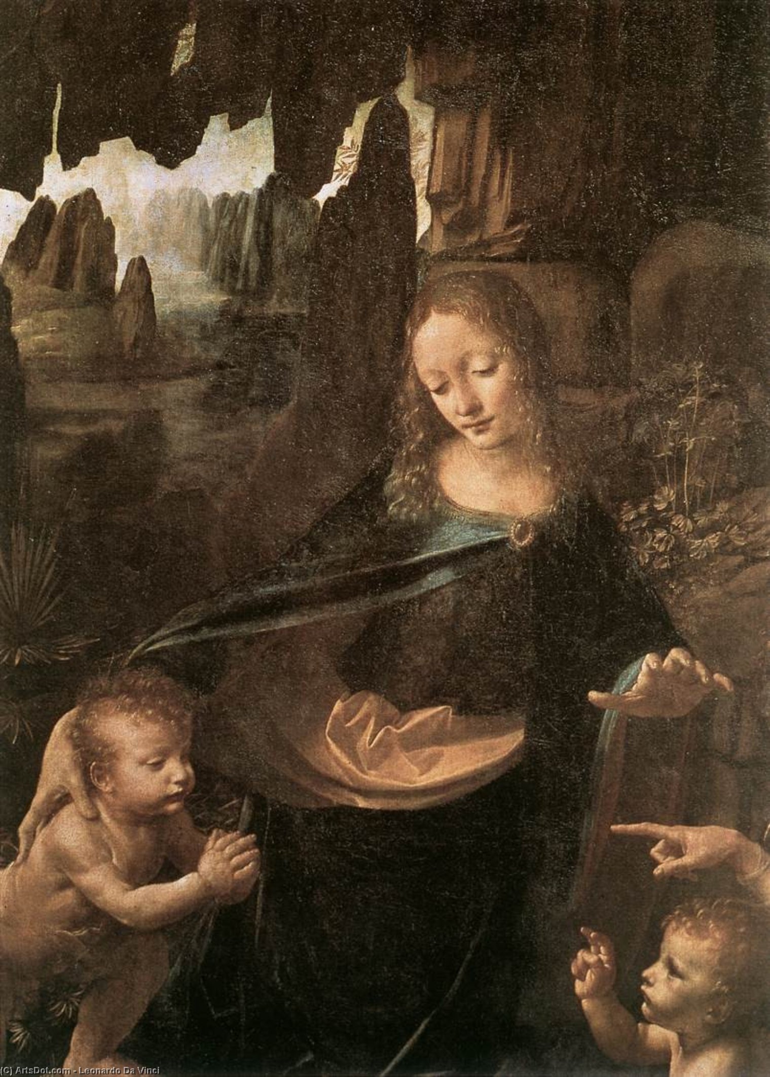Virgin Of The Rocks (detail) — Leonardo Da Vinci