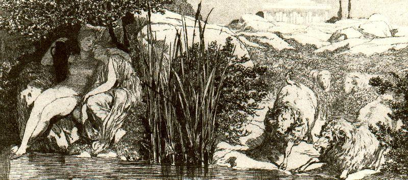 Psyche And Arundo — Max Klinger