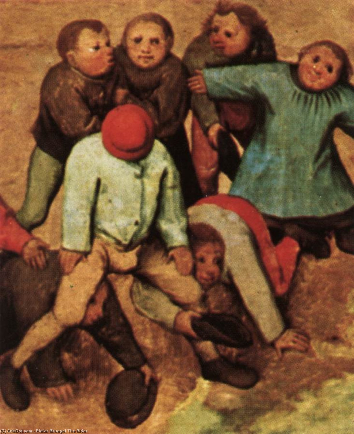 Children's Games (detail) — Pieter Bruegel The Elder